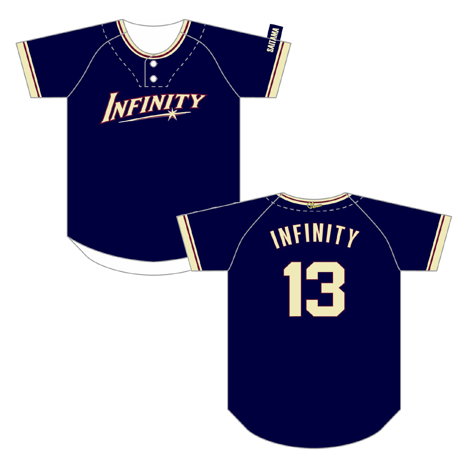 【記入あり】INFINITY Jr. オリジナルベースボールシャツ