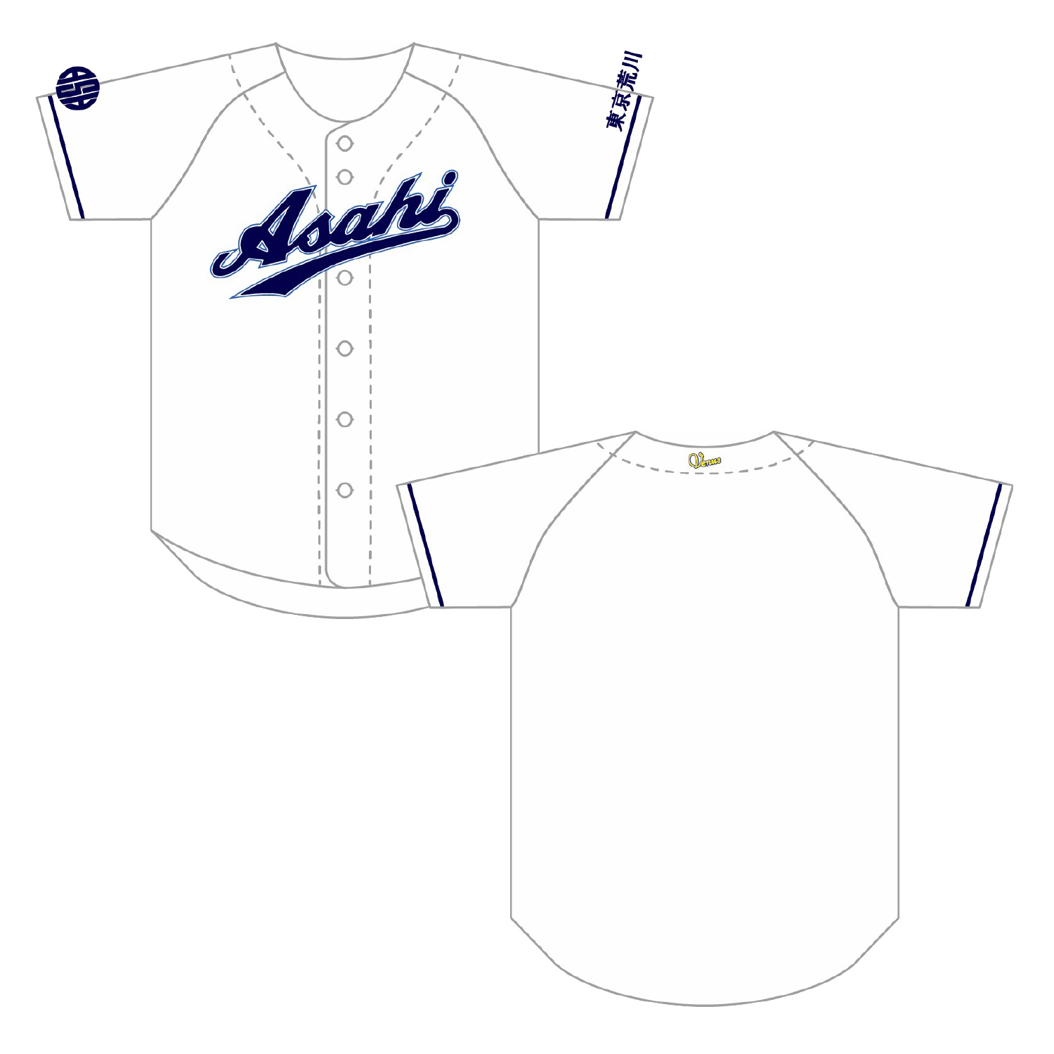 【記入あり】アサヒトラスト オリジナルベースボールシャツ