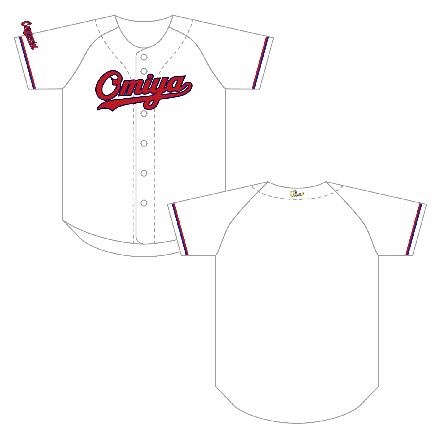 【記入あり】大宮商業 オリジナルベースボールシャツ